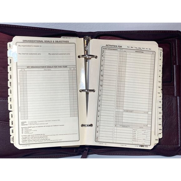 VTG Time Systems Organizer 1994 USA Calendar Zip Close Activity Information Mana - Picture 13 of 16